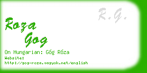 roza gog business card