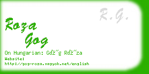 roza gog business card